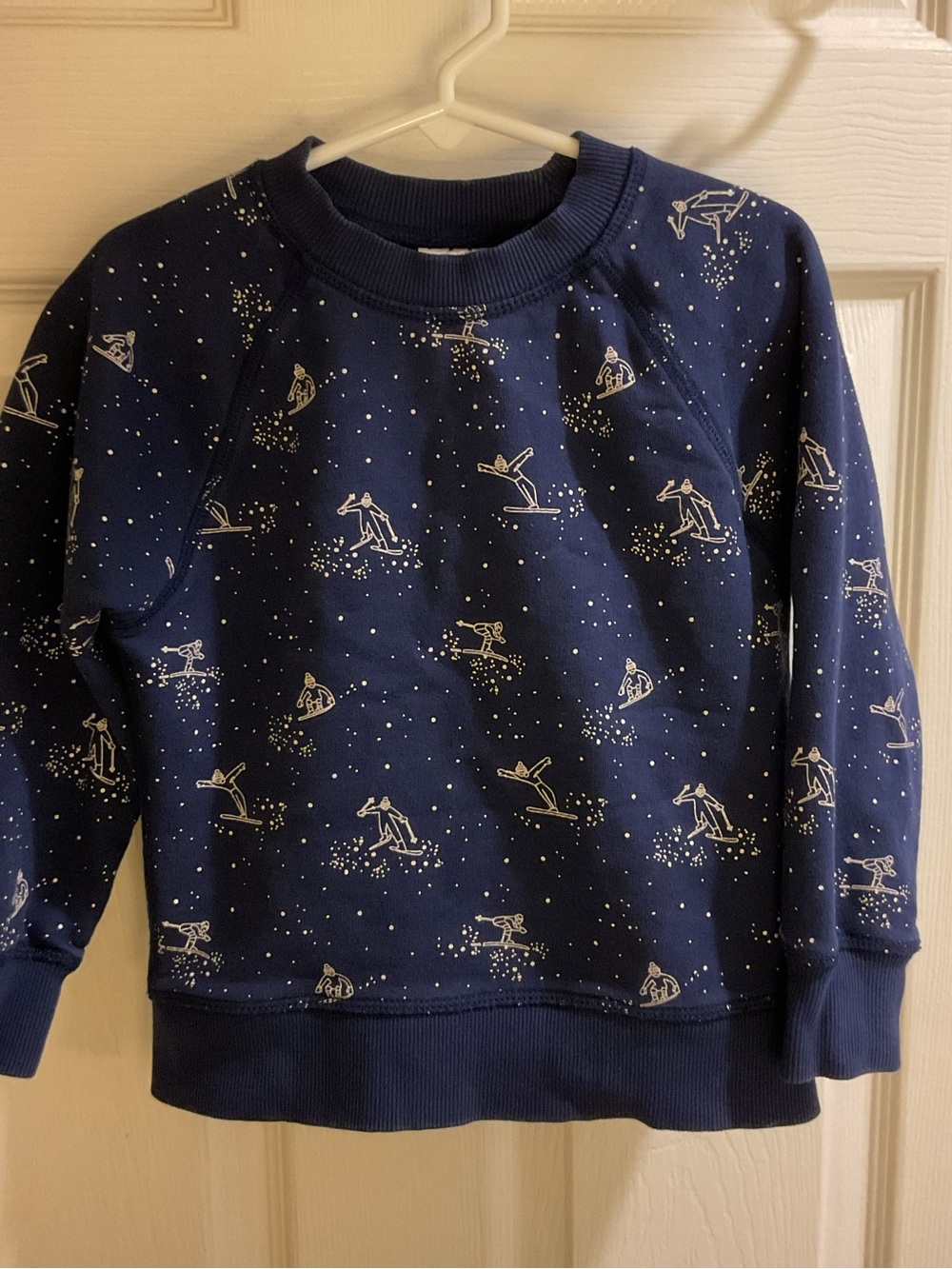 Hanna Andersson French terry cotton crewneck sweatshirt size 100 4 navy ski